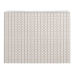 Calendário um fundo branco com um padrão castanho