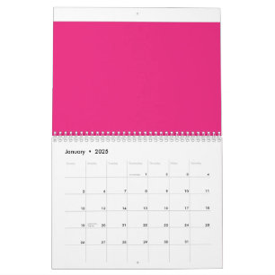 Calendário um fundo cor-de-rosa com uma borda negra