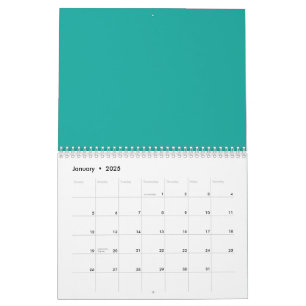 Calendário Um fundo gradiente misturando azul em verde.