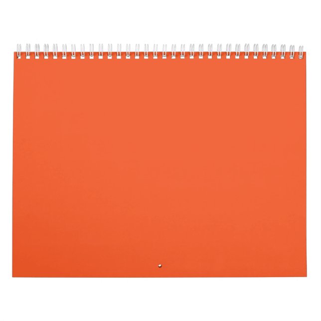 Calendário um fundo laranja com um (Capa)