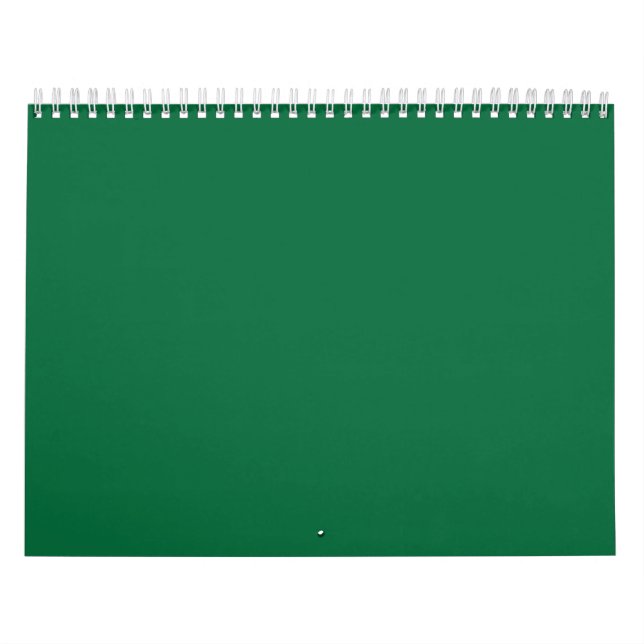 Calendário Um fundo verde profundo contrastado por um branco  (Capa)