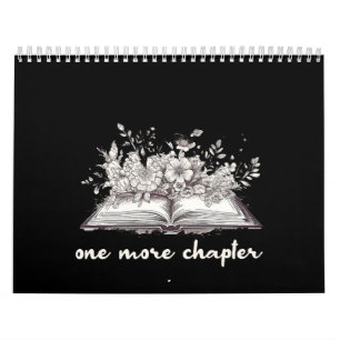 Calendário Um Livro Mais Um Capítulo Com Flores 
