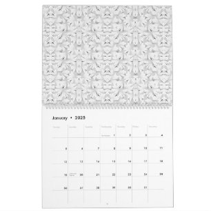 Calendário Um padrão monocromático apresentando numerosas int