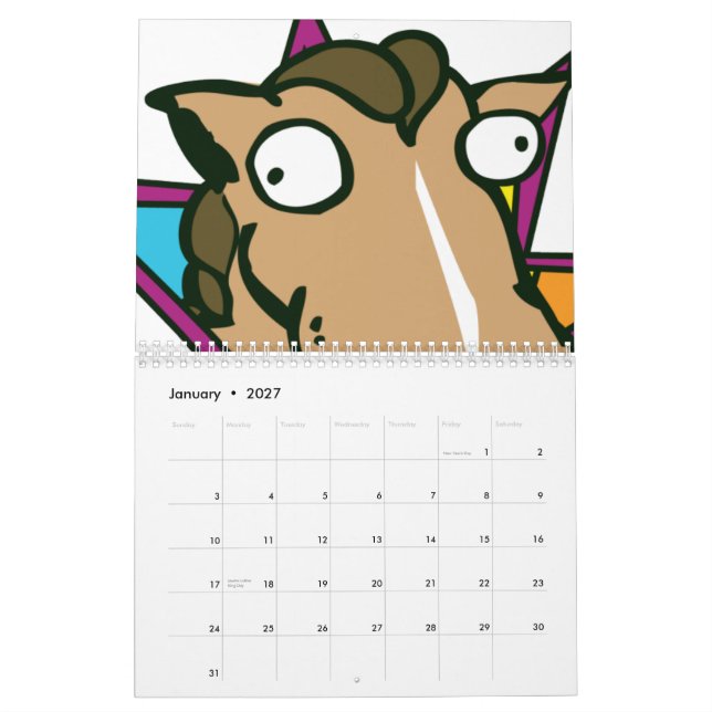 Calendário Um Poo um o dia (Jan 2027)