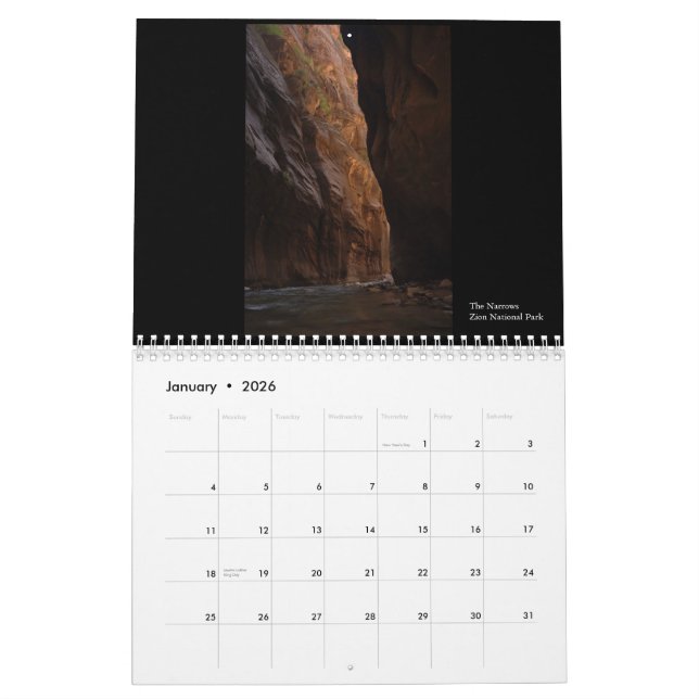 Calendário Um retrato do sudoeste (Jan 2026)