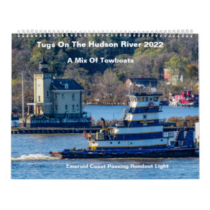 Calendário Uma Combinação De Barcos Rebocados No Rio Hudson