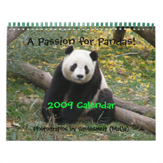 Calendário Uma Paixão para Pandas, Calend 2009... - Personali