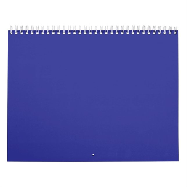 Calendário uma parede azul com um relógio (Capa)
