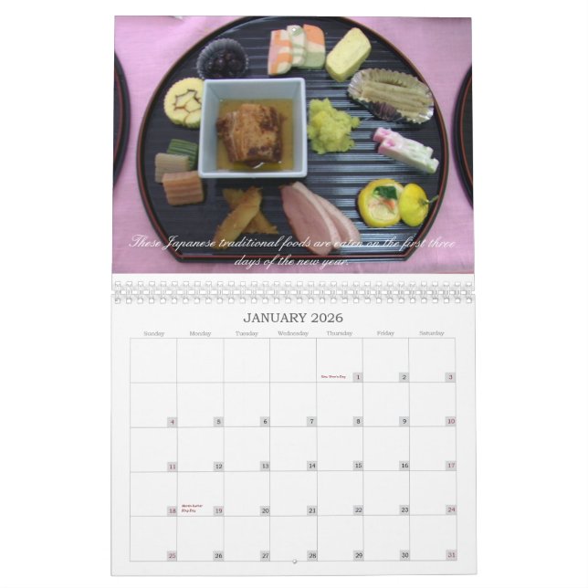 Calendário Uma vista de Japão (Jan 2026)