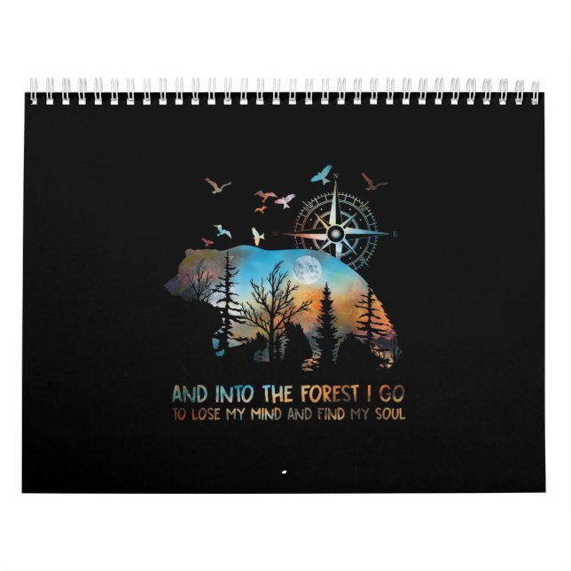 Calendário Urso E Na Floresta Vou Ao Perder Da Minha Mente (Capa)
