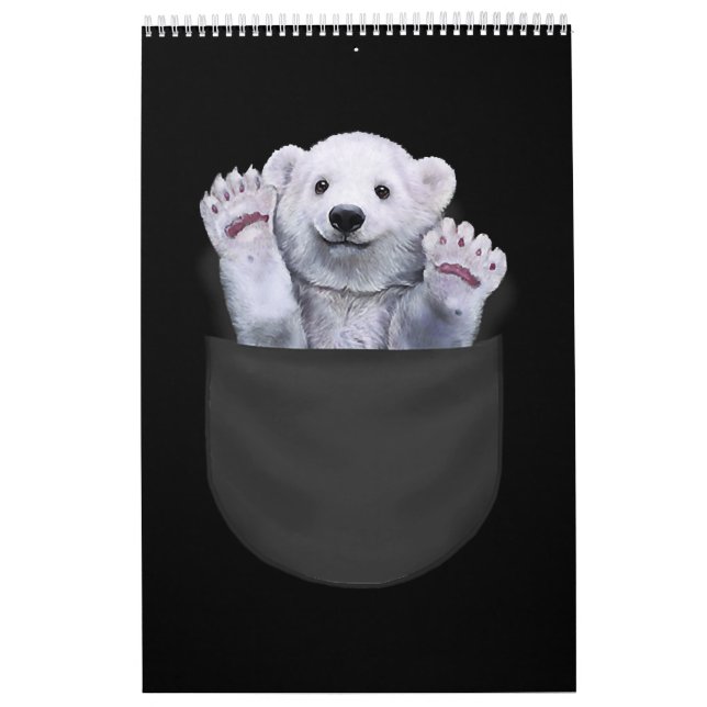 Calendário Urso Polar Cortado Acenando De Pocket Bear Lover (Capa)