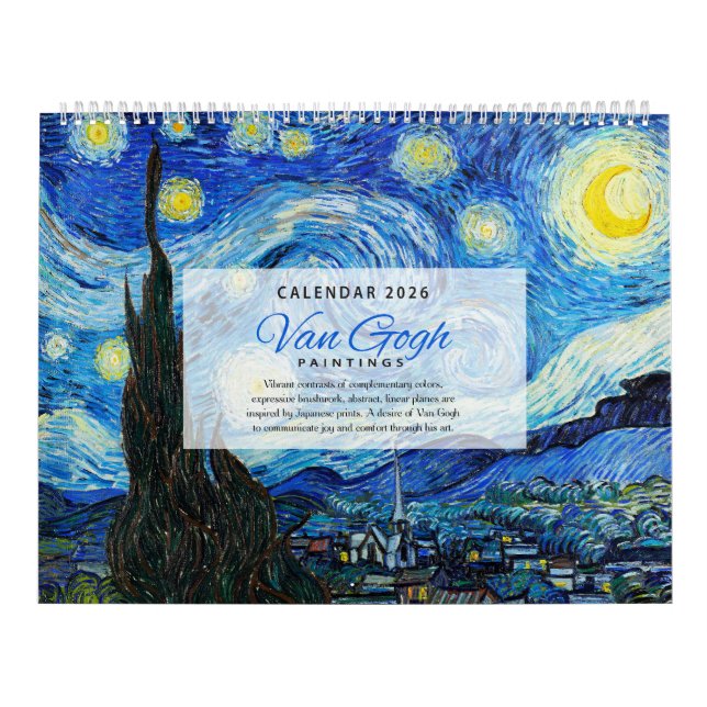 Calendário Van Gogh 2026 - Impressionismo (Capa)