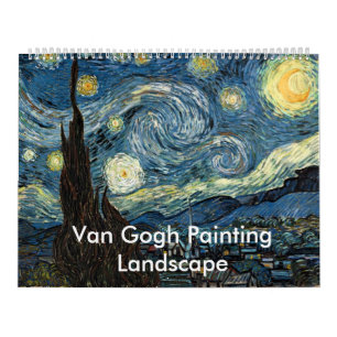 Calendário Van Gogh arte paisagística de belas artes