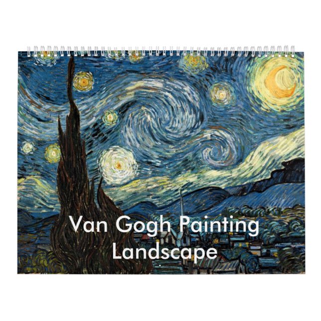 Calendário Van Gogh arte paisagística de belas artes (Capa)
