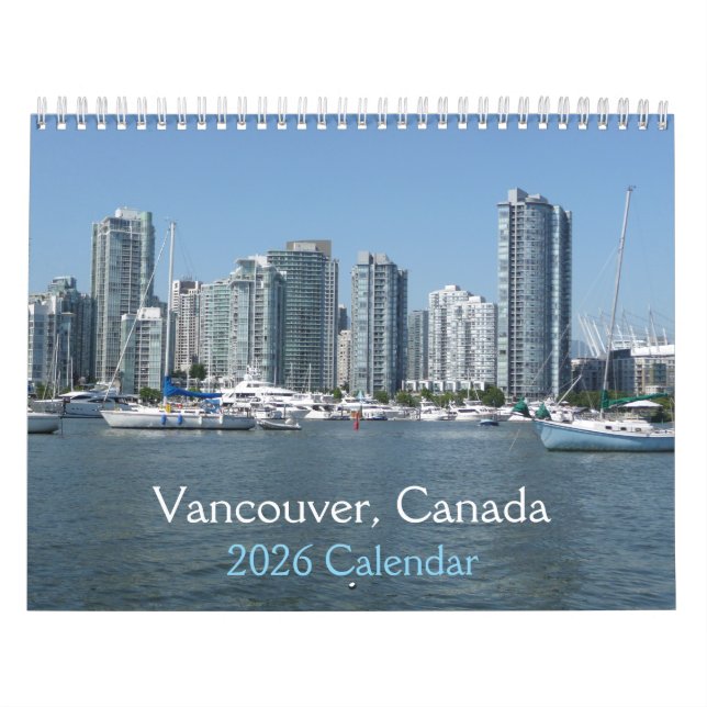 Calendário Vancouver, Canada 2026 Calendar (Capa)