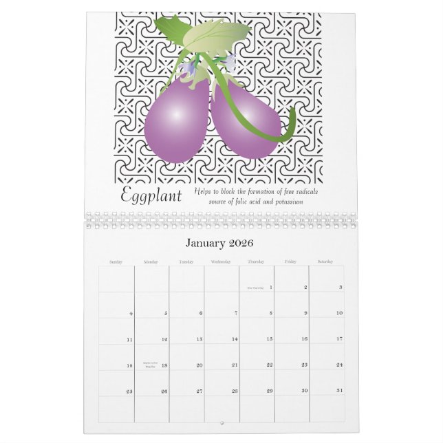 Calendário Vegetais nutritivos 2011 (Jan 2026)