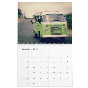 Calendário velho do carro