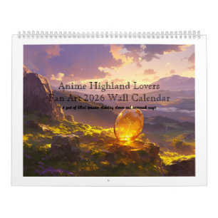 Calendário Ventos Sassenach Estilo Anime Escocês Ventoinha de