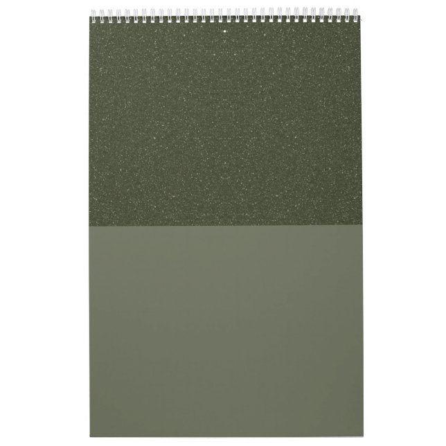 Calendário Verde de Dois Tom do Motores Moderno -  (Capa)