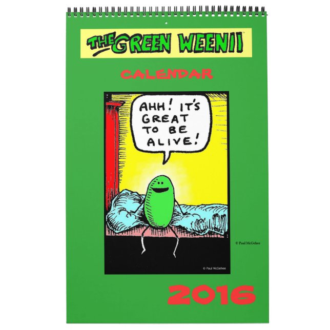 Calendário Verde do Weenii 2016 (Capa)