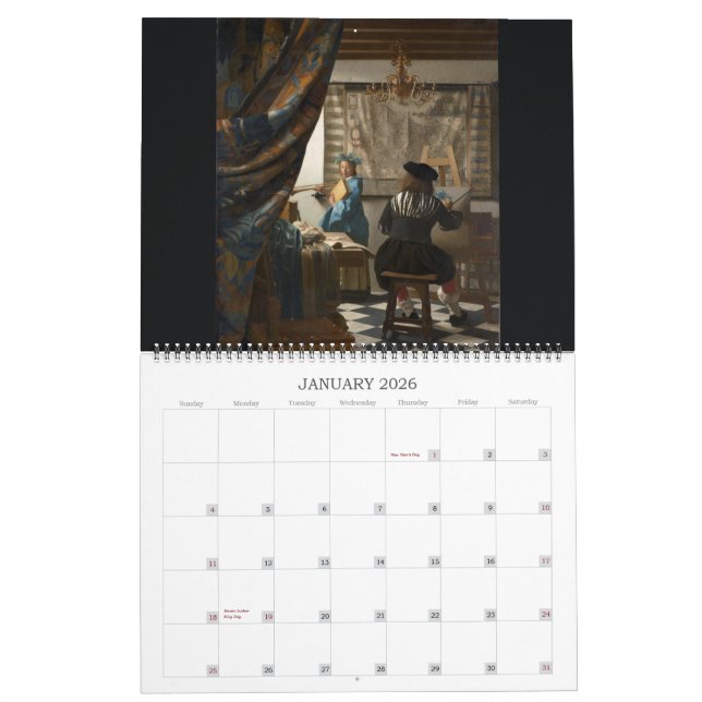 Calendário Vermeer 2016 enorme (Jan 2026)