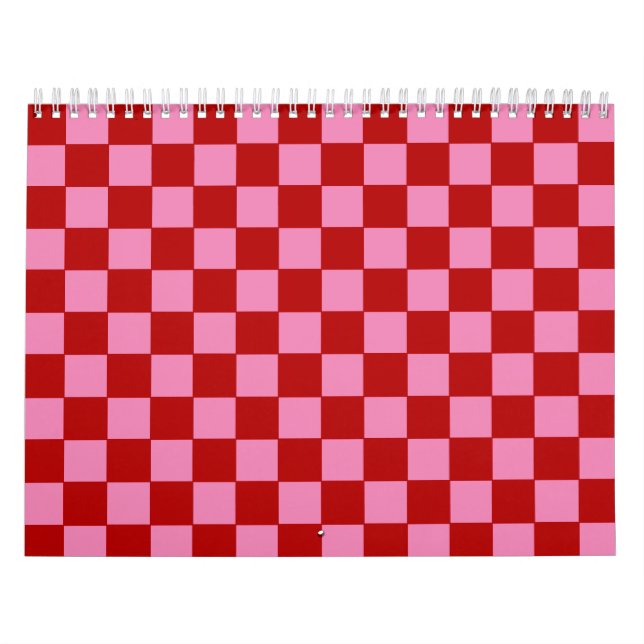 Calendário Vermelho e Rosa Quente Verificados (Capa)