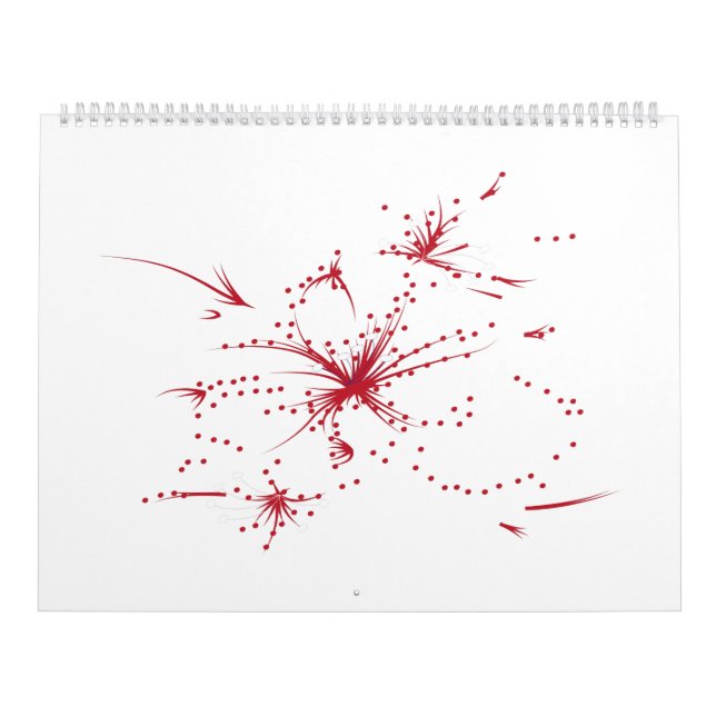 Calendário Vermelho Orangular, Ciano e Ponto Magenta (Capa)