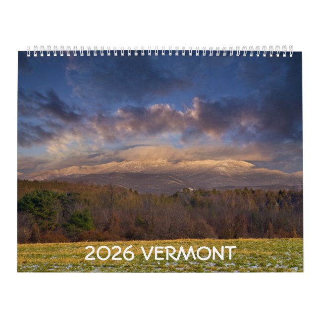 Calendário Vermont 2026 (Capa)