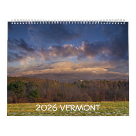 Calendário Vermont 2026