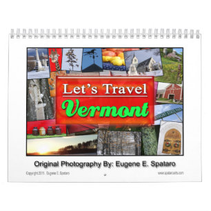 Calendário Vermont - "deixe-nos viajar" séries