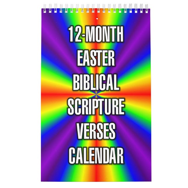 Calendário Versículos Bíblicos da Páscoa de 12 Meses (Capa)