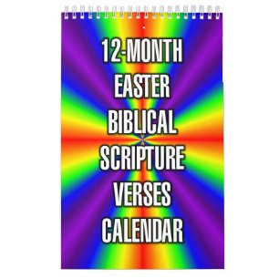 Calendário Versículos Bíblicos da Páscoa de 12 Meses