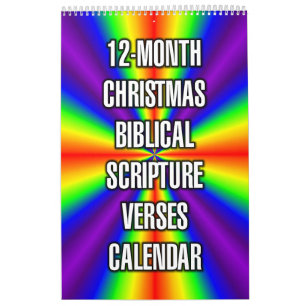 Calendário Versículos Bíblicos de Natal de 12 Meses