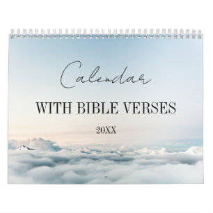 Calendário versículos bíblicos religiosos cristãos
