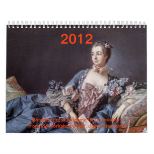 Calendário vestido senhora de pompadour