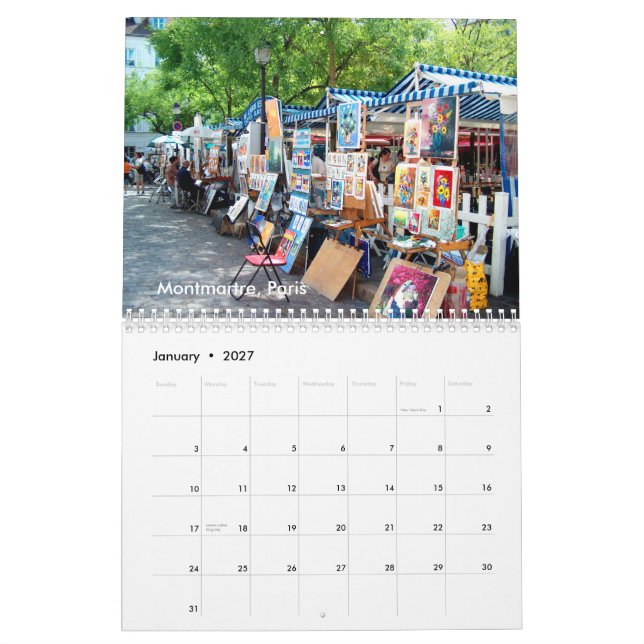 Calendário Viagem Europa (Jan 2027)