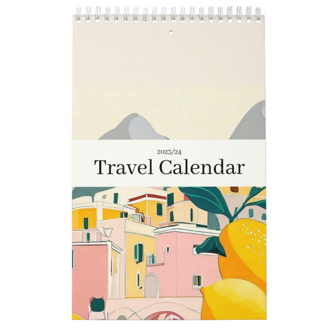 Calendário Viagem Europa Rosa Girly (Capa)