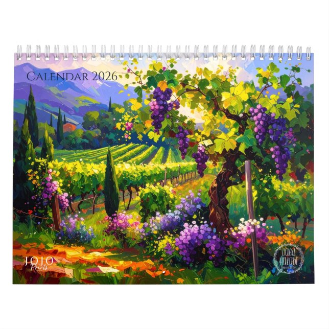 Calendário Vibrant Impasto Art Calendar 2026 (Capa)