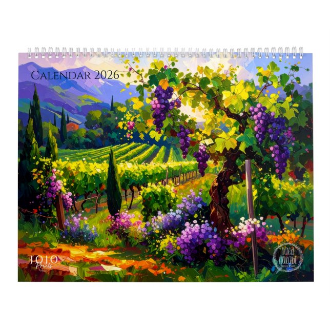 Calendário Vibrant Impasto Art Calendar 2026 (Capa)