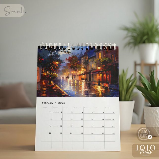 Calendário Vibrant Impasto Art Calendar 2026 (Vibrant Impasto Art Calendar 2026)
