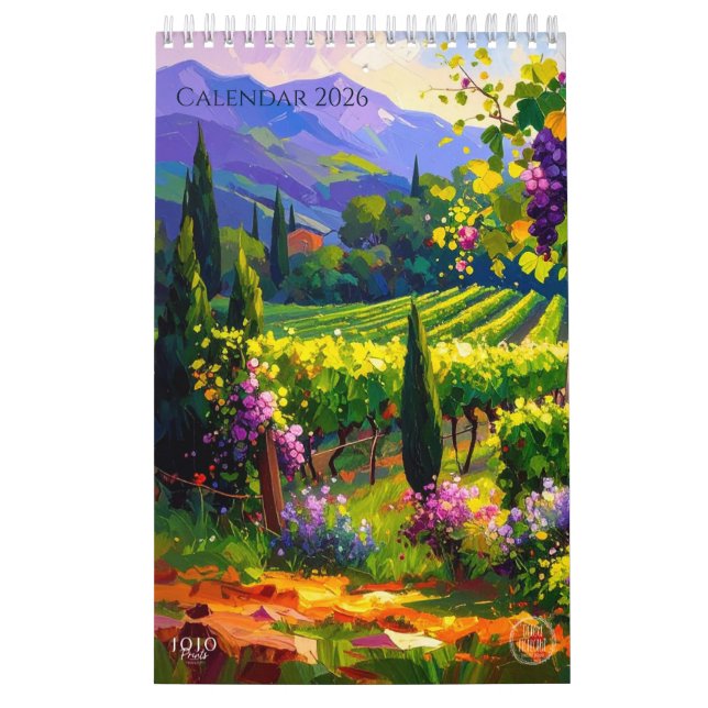 Calendário Vibrant Impasto Art Calendar 2026 (Capa)