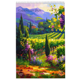 Calendário Vibrant Impasto Art Calendar 2026
