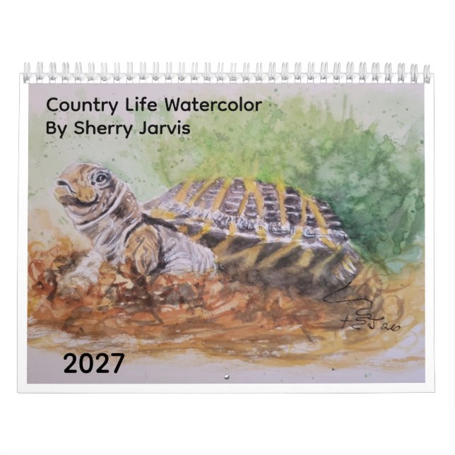 Calendário Vida no Campo Aquarela de Sherry (Capa)