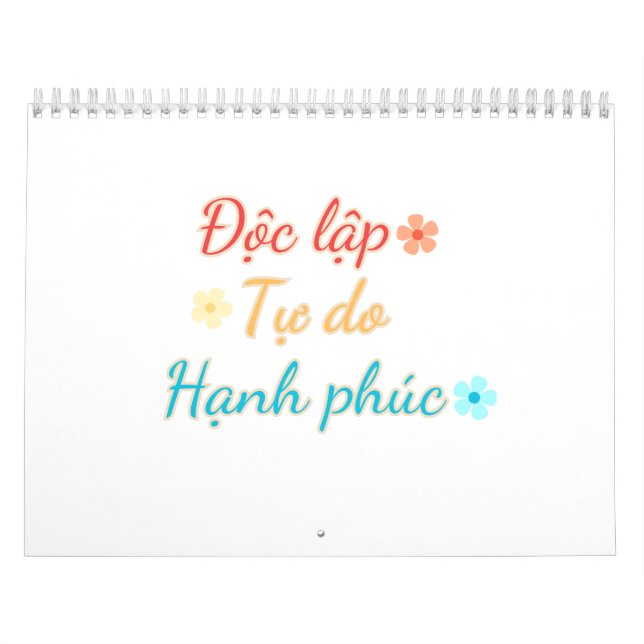 Calendário VIETNAM - Felicidade da liberdade de in (Capa)