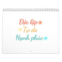 Calendário VIETNAM - Felicidade da liberdade de in