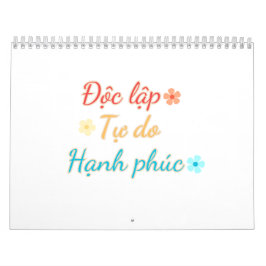 Calendário VIETNAM - Felicidade da liberdade de in