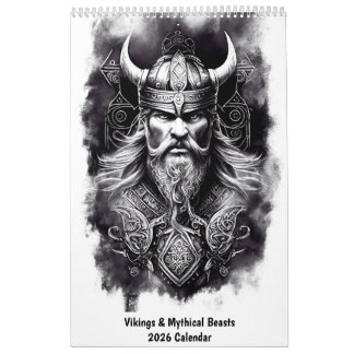 Calendário Vikings & Mythical Beasts 2026 Calendar