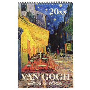 Calendário Vincent van Gogh Interiors, Exteriores de Edifíci