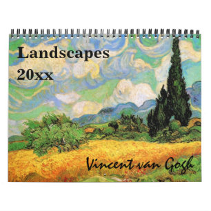 Calendário Vincent van Gogh Landscapes Vintage Fine Art