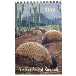 Calendário Vintage Animal Kingdom — Jungles Deserts Forests